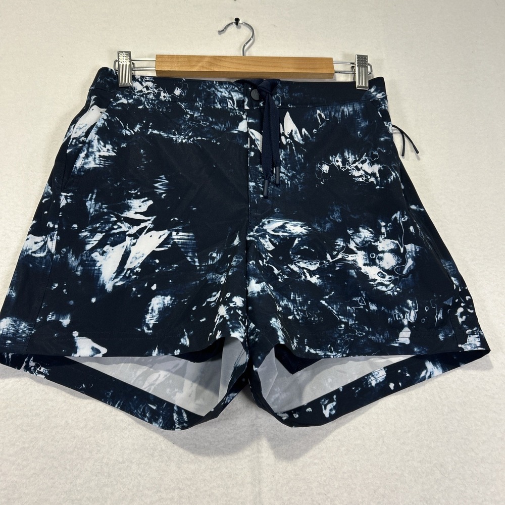 VRST Mens 5 Inch Resort Shorts Beach Indigo Craft Blue Slim Fit Small NWT